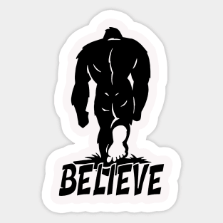 Retro Bigfoot Silhouette Sticker